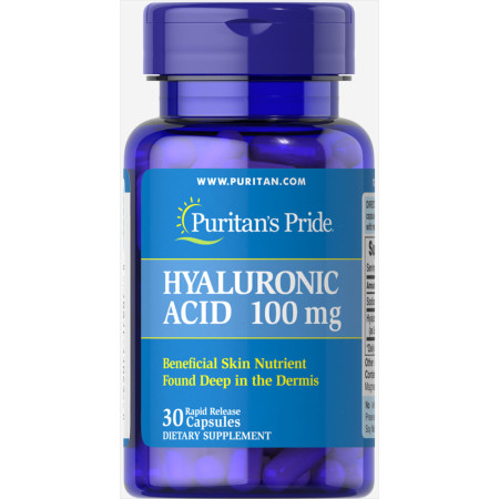 Гіалуронова кислота, Hyaluronic Acid, Puritan's Pride, 100 мг, 30 капсул