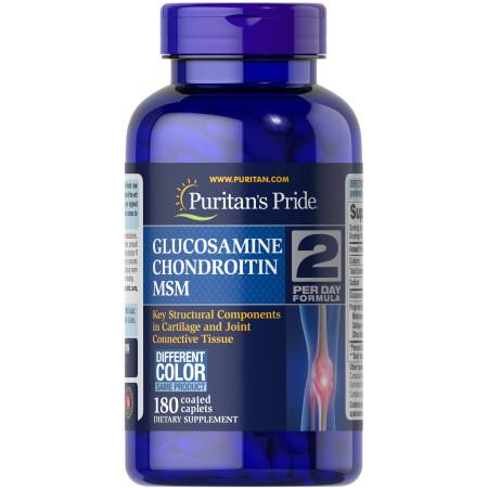 Глюкозамін хондроїтин та МСМ, Triple Strength Glucosamine, Chondroitin, MSM, Puritan's Pride, 180 каплет