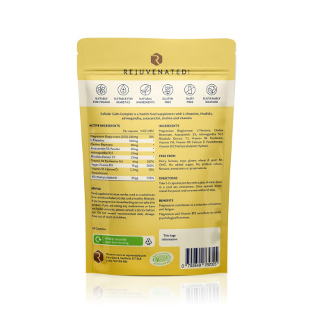 Комплекс антистрес, Cellular Calm Complex, Rejuvenated, 60 капсул