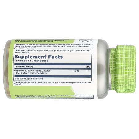 Масло орегано, Oil of Oregano, Solaray, 150 мг, 60 гелевых капсул