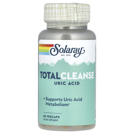 Выведение мочевой кислоты, Total Cleanse Uric Acid, Solaray, 60 вегетарианских капсул