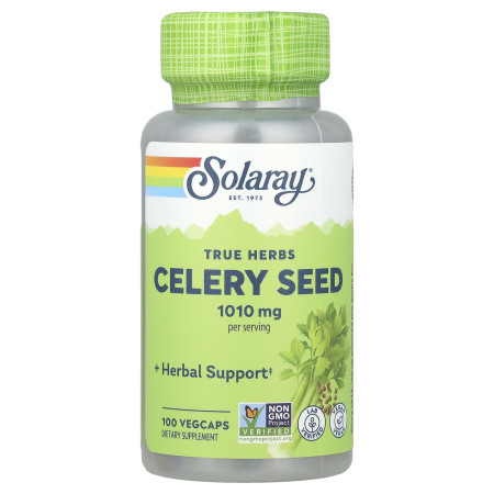 Селера, Celery Seed, Solaray, 505 мг, 100 веганських капсул
