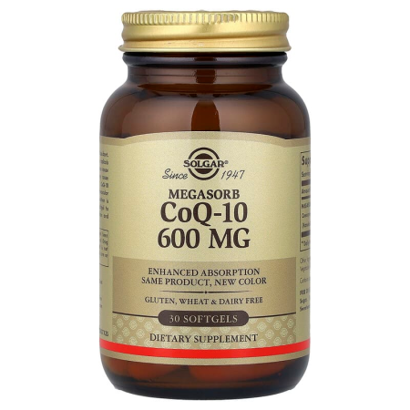 Коензим Q10, Megasorb CoQ-10, Solgar, 600 мг, 30 гелевих капсул