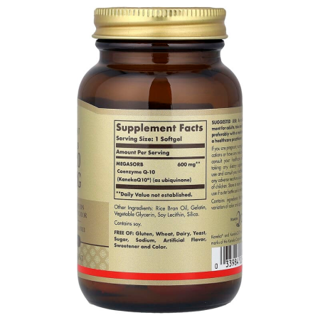 Коэнзим Q10, Megasorb CoQ-10, Solgar, 600 мг, 30 гелевых капсул