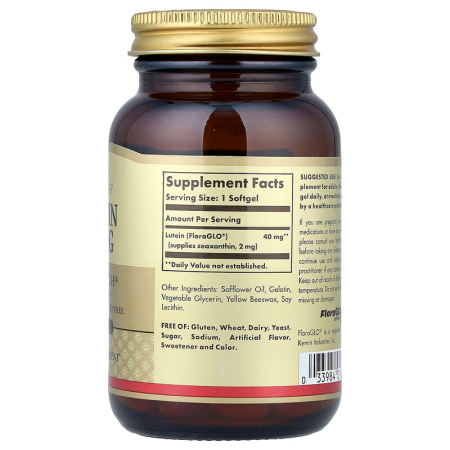 Лютеин, Lutein, Solgar, 40 мг, 30  гелевых капсул