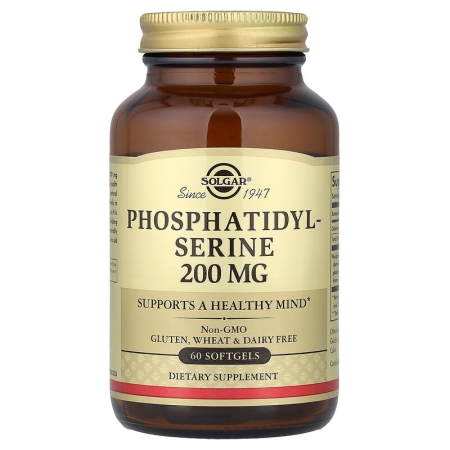 Фосфатидилсерин, Phosphatidylserine, Solgar, 200 мг, 60 капсул
