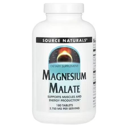 Магний малат, Magnesium Malate, Source Naturals, 1250 мг, 180 таблеток