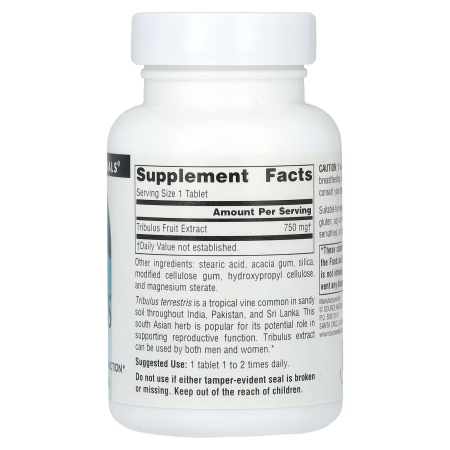 Трибулус экстракт, Tribulus, Source Naturals, 750 мг, 60 таблеток
