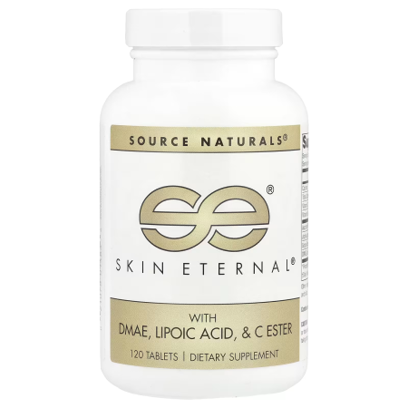 Здоров'я шкіри з DMAE + Альфа-ліпоєвою кислотою, Skin Eternal, Source Naturals, 120 таблеток