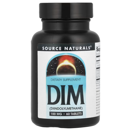 Диіндолілметан, DIM, Source Naturals, 100 мг, 60 таблеток