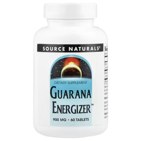 Гуарана, Guarana Energizer, Source Naturals, 900 мг, 60 таблеток