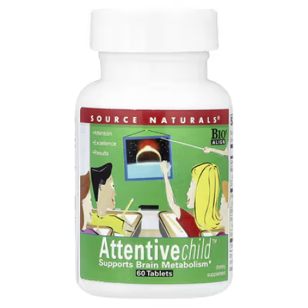 Уважна дитина, Attentive Child, Source Naturals, 60 таблеток