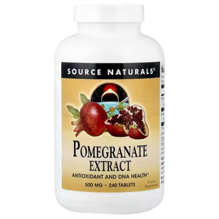 Екстракт гранату, Pomegranate Extract, Source Naturals, 500 мг, 240 таблеток