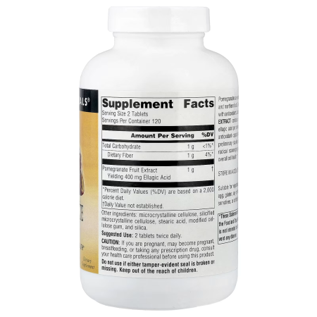 Екстракт гранату, Pomegranate Extract, Source Naturals, 500 мг, 240 таблеток