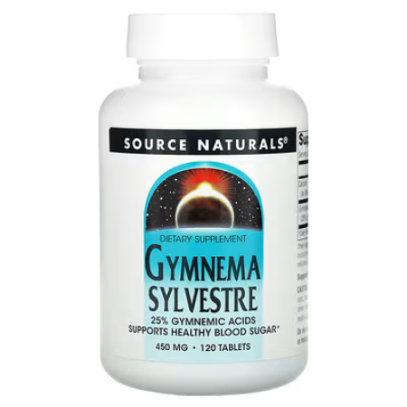 Джімнема Сильвестра, Gymnema Sylvestre, Source Naturals, 450 мг, 120 таблеток