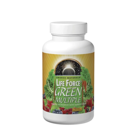 Мультивітаміни, Life Force Green Multiple, Source Naturals, активатор енергії із суперпродуктами, 45 таблеток