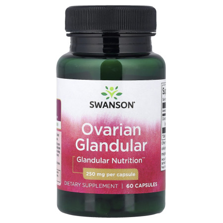 Тканина яєчників корови, Ovarian Glandular, Swanson, 250 мг, 60 капсул