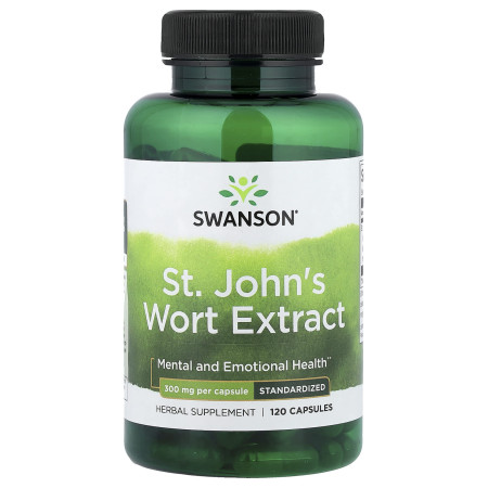 Звіробій, St. John's Wort Extract, Swanson, екстракт, стандартизований, 300 мг, 120 капсул