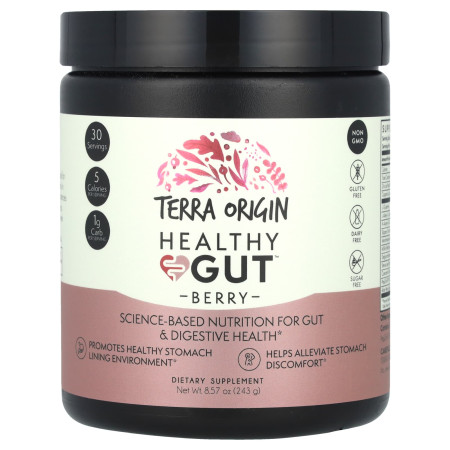 Здоровий кишечник, Healthy Gut, Terra Origin, смак ягід, 243 г