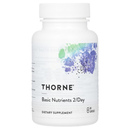 Мультивитамины и мультиминералы формула, Basic Nutrients 2/Day, Thorne, 2 в день, 60 капсул