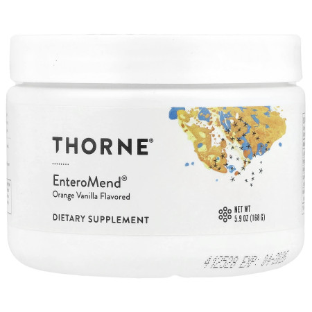 Підтримка кишечника, EnteroMend, Thorne, смак апельсину та ванілі, 168 г