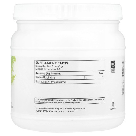 Креатин, Creatine, Thorne, 450 г
