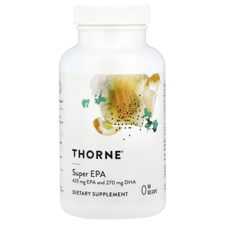 Омега-3, ЭПК и ДГК, Super EPA DHA, Thorne, 90 гелевых капсул