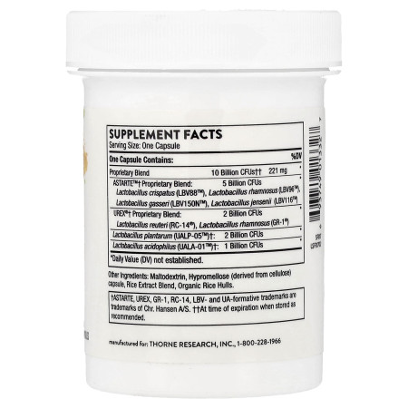 Пробиотики для женщин, Women's Daily Probiotic, Thorne, 30 капсул