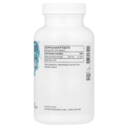 Ниацинамид (В3), Niacinamide, Thorne, 180 капсул