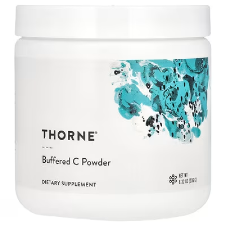 Вітамін С, Buffered C Powder, Thorne, буферізований, порошок, 236 г