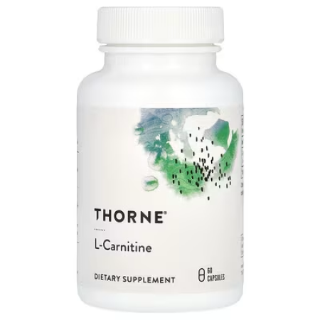 L-карнітин, L-Carnitine, Thorne, 60 капсул