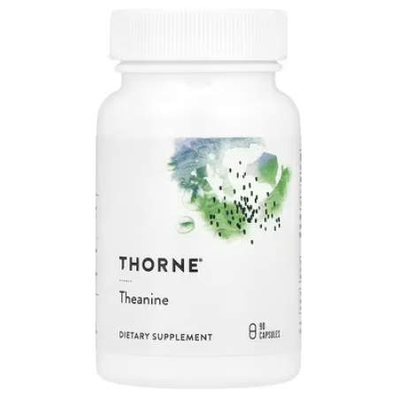 L-Теанін, Theanine, Thorne, 90 капсул (200 мг у кожній капсулі)