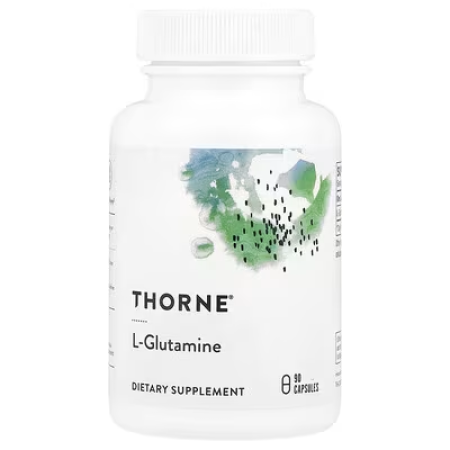 L- глютамін, L-Glutamine, Thorne, 90 капсул