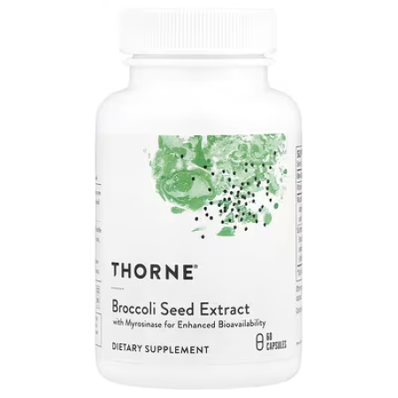 Брокколі, Broccoli Seed Extract, Thorne, екстракт насіння, 60 вегетаріанських капсул