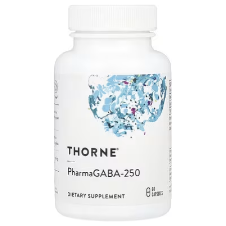 Гамма-аміномасляна кислота, PharmaGABA-250, Thorne, 60 капсул