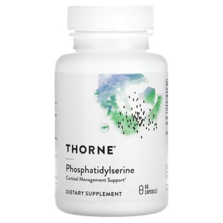 Фосфатидилсерин, Phosphatidylserine, Thorne, 60 капсул (100 мг на капсулу)