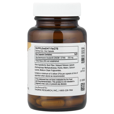 Сахароміцети буларді, Sacro-B Probiotic, Thorne, 60 капсул (250 мг на 1 капсулу)