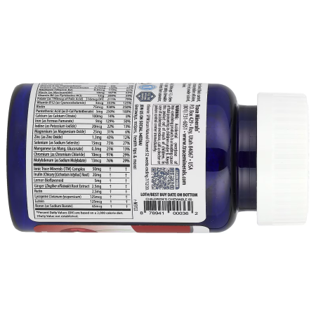 Мультивитамины для детей, Complete Multi Children's, Trace Minerals, со вкусом дикой вишни, 60 жевательных таблеток