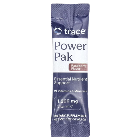 Електроліти, Electrolyte Stamina Power Pak, Trace, малина, 30 пакетів по 6.1 г
