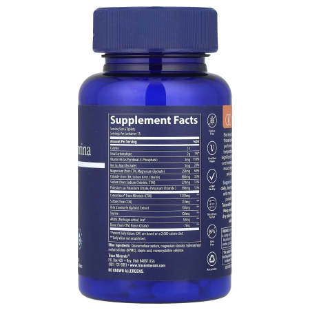 Електроліти для витривалості, Electrolyte Stamina, Trace Minerals Research, 90 таблеток