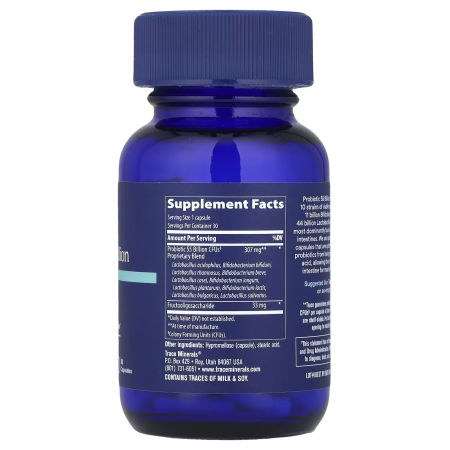 Пробіотик, Probiotic, Trace Minerals Research, 55 млрд, 30 капсул