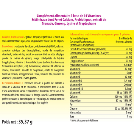 Витаминный комплекс для женщин, Specifique Femme, Vitamin’22, специальный, 60 вегетарианских капсул