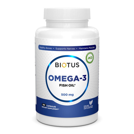 Омега-3 ісландський риб'ячий жир, Omega-3 Fish Oil, Biotus, 180 капсул