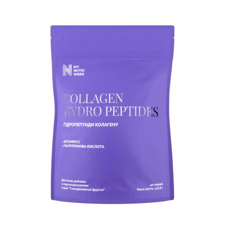Гідропептиди колагену, Collagen HydroPeptides, My Nutri Week, з підсолоджувачем, смак Скандинавські фрукти, 227,6 г