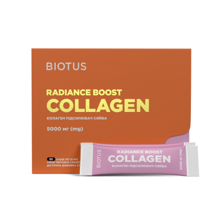Колаген підсилювач сяйва, Radiance Boost Collagen, Biotus,  30 саше